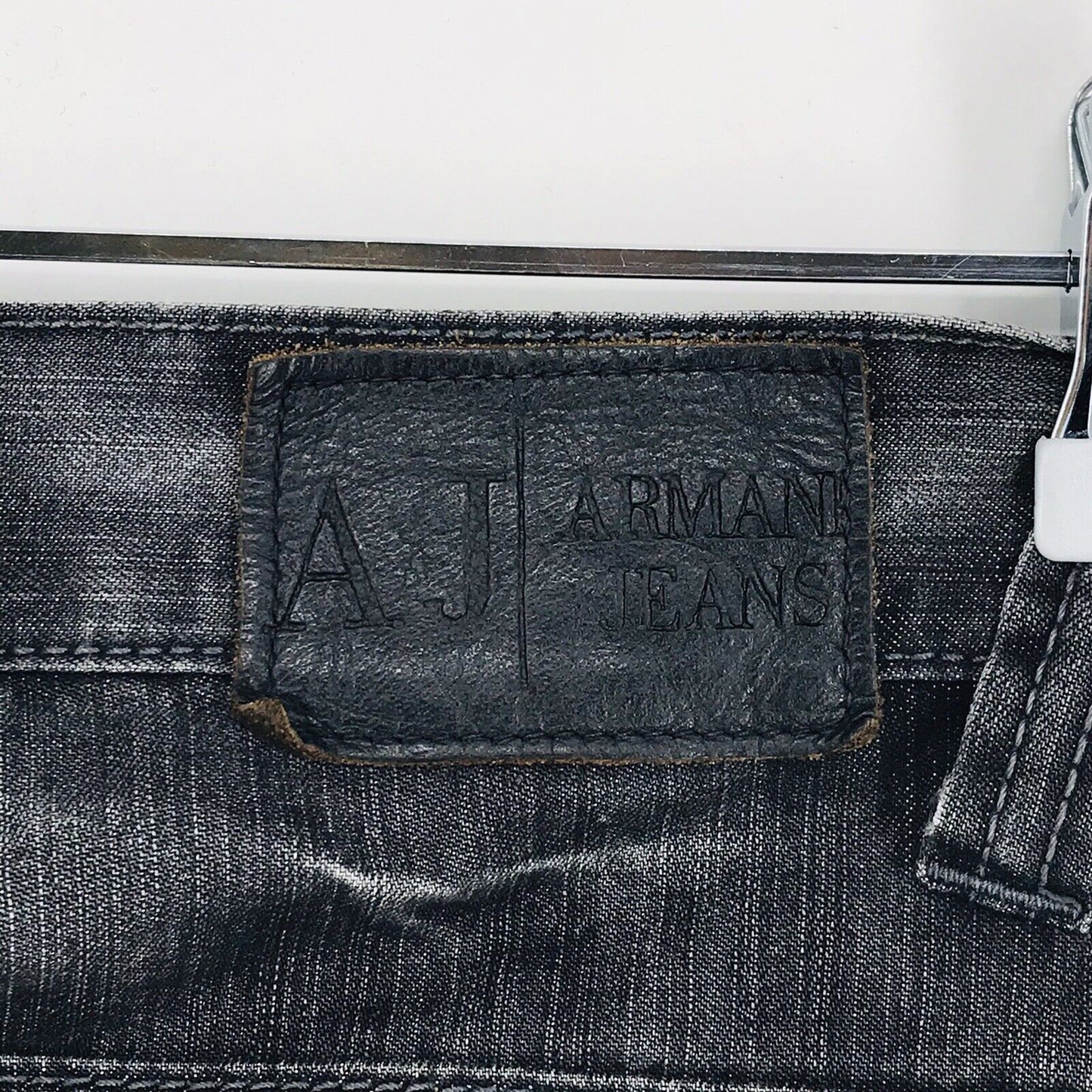 Armani Jeans Women Dark Grey High Waist Regular Straight Fit Jeans W30 L34