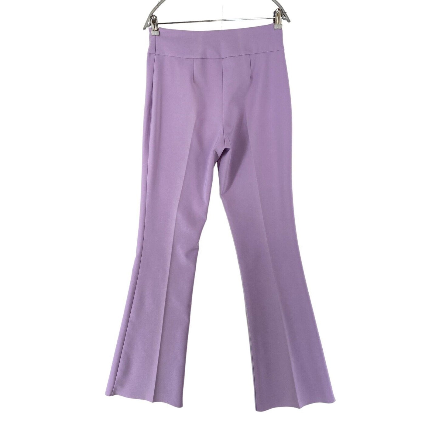 RINASCIMENTO Women Purple Slim Flared Fit Dress Trousers Size L W30 L34