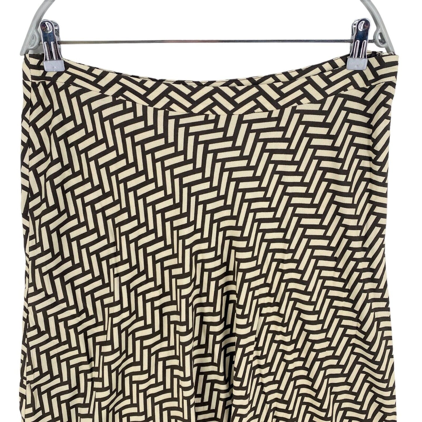 RRP €164 GANT Brown Geometric A Line Skirt Size EU 40 UK 12 US 10