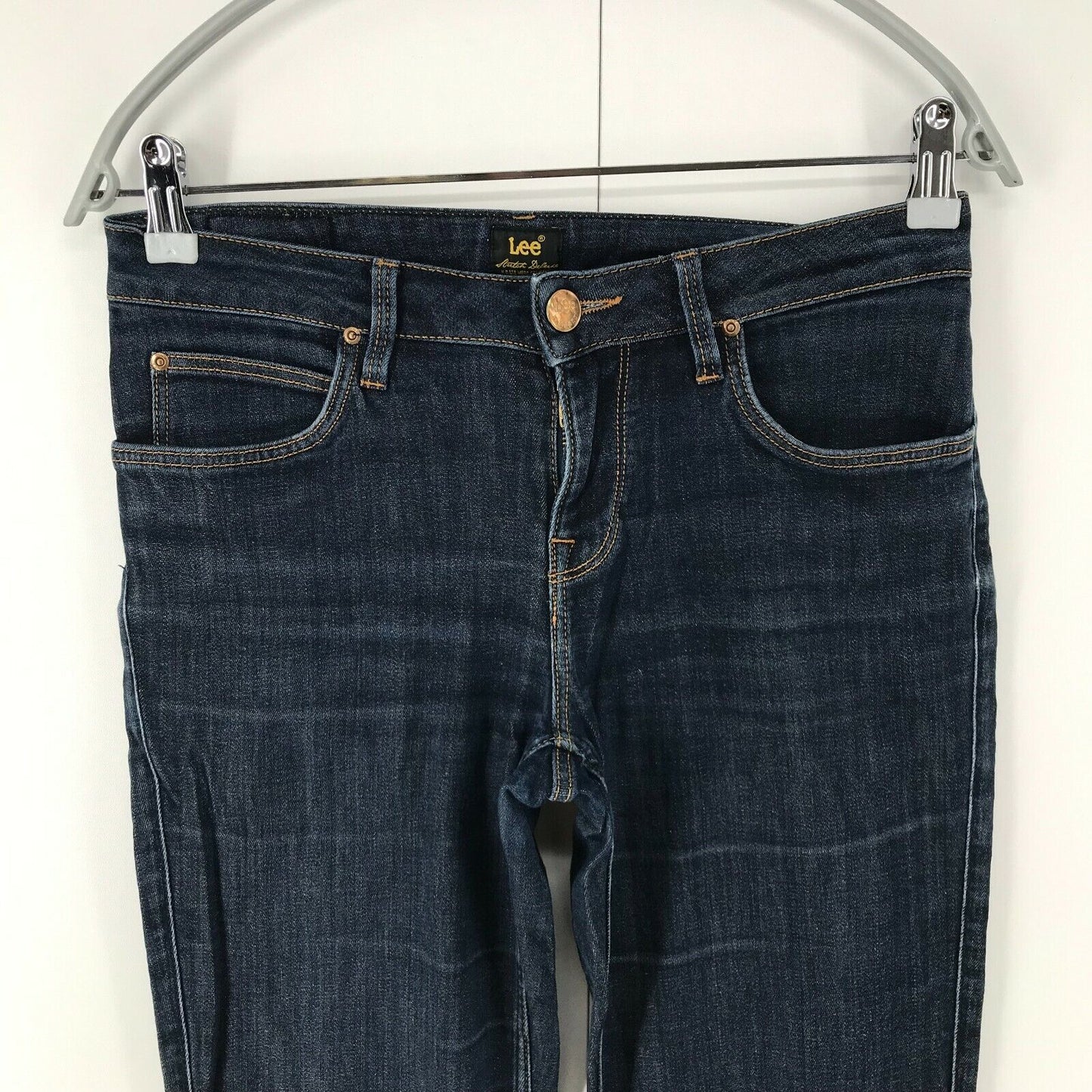 Lee MARION Damen Jeans in normaler gerader Passform, Blau, Größe W27 L31