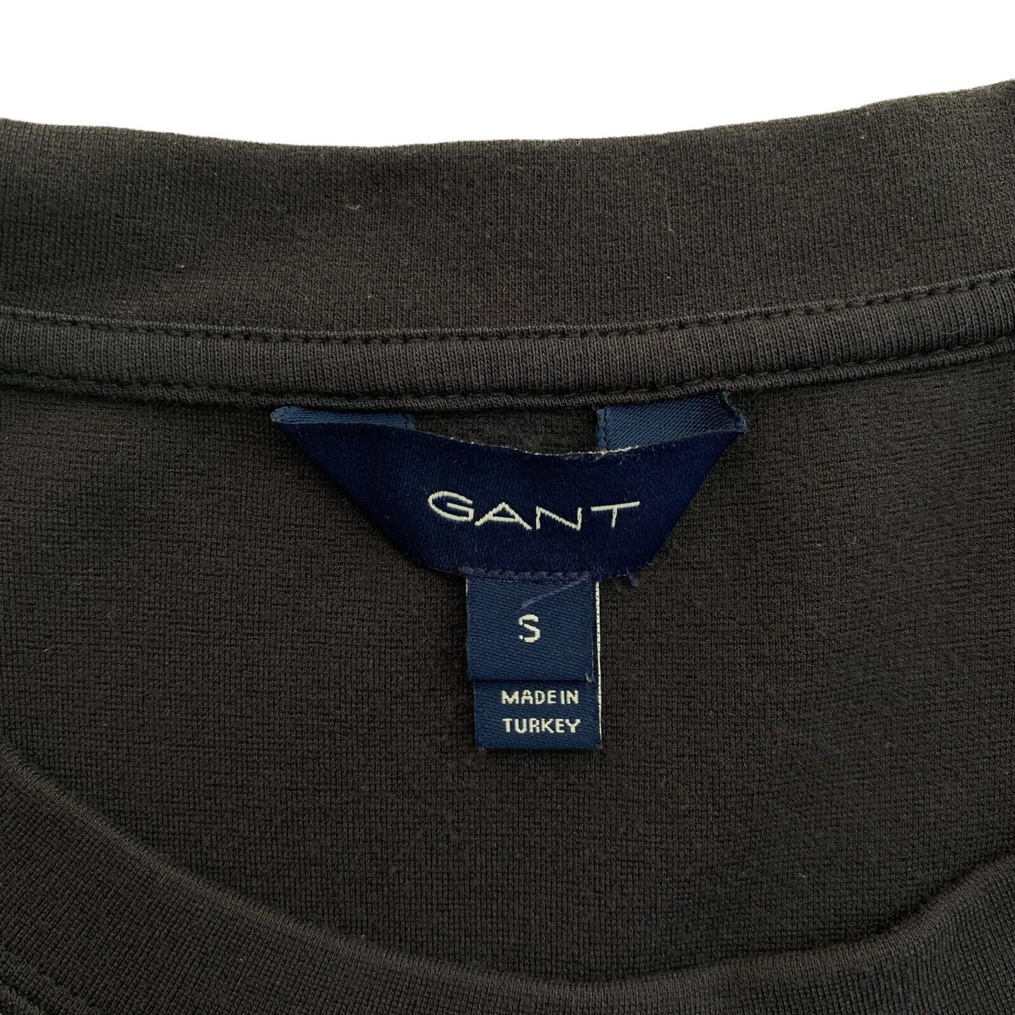 GANT Navy Blue Jersey Flounce Detail A Line Short Sleeves Dress Size S