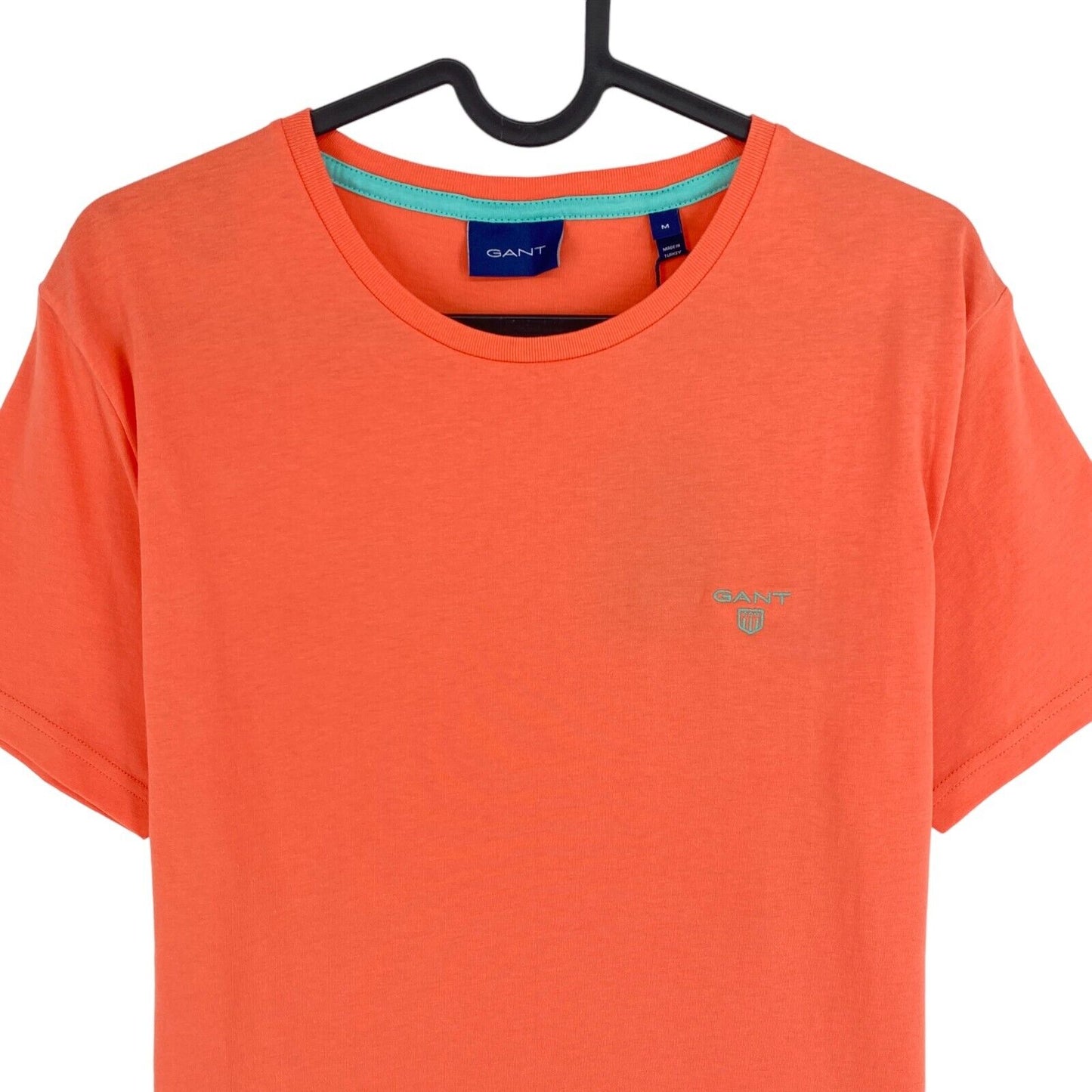 GANT Pink Orange Contrast Logo Crew Neck T-Shirt Size M