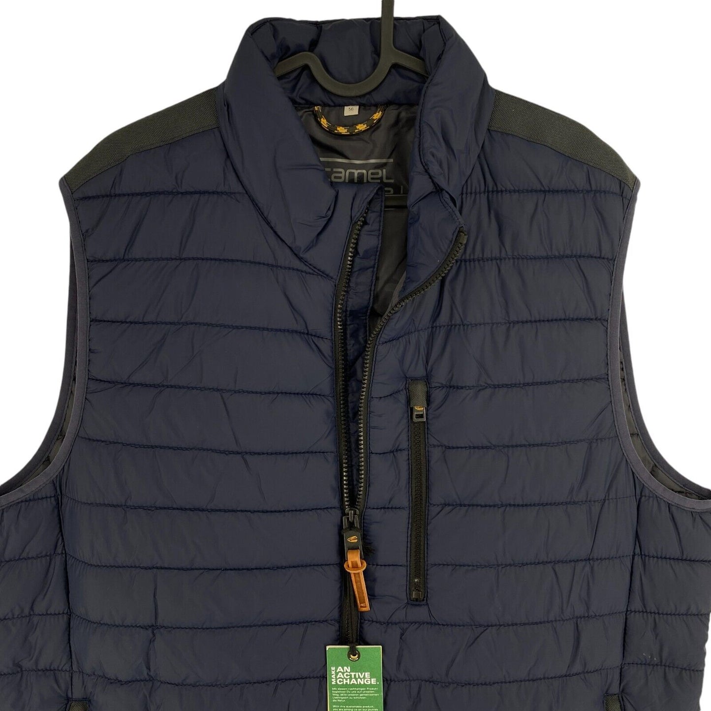 CAMEL ACTIVE Men Navy Blue Padded Vest Waistcoat Size EU 56 UK/US 46