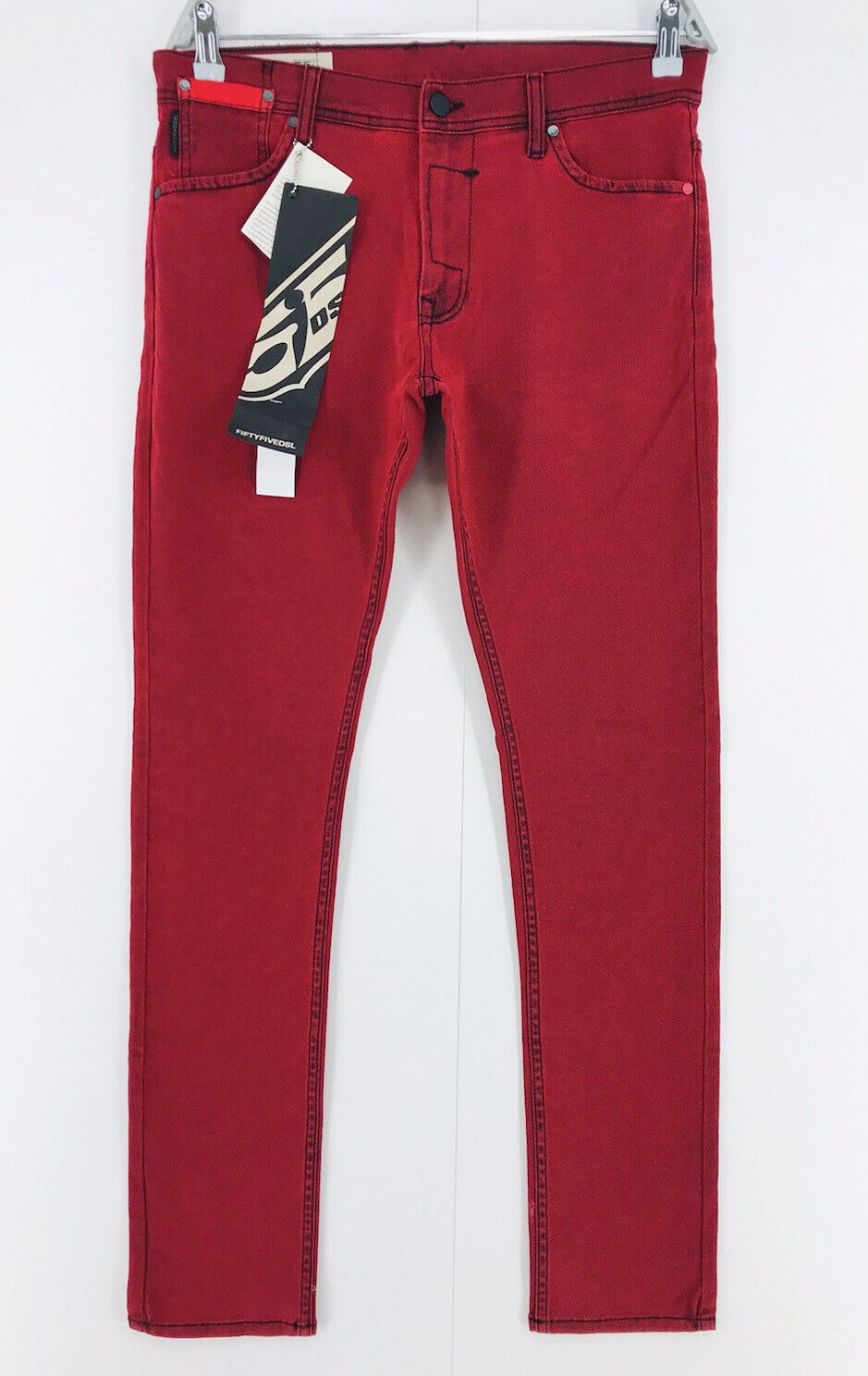 FIFTYFIVEDSL PYRONS Red Ultra Slim Fit Jeans W30