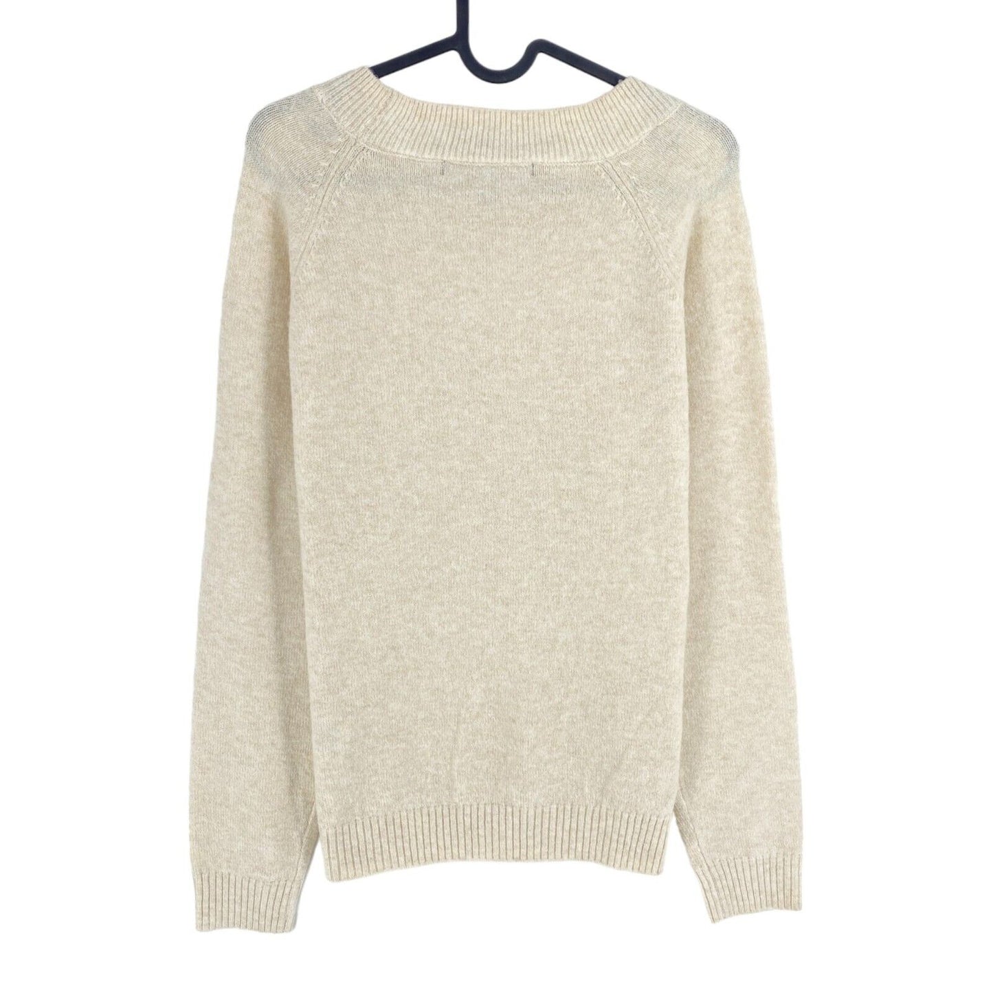 VERO MODA Womens Beige Crew Neck Long Sweater Jumper Size M