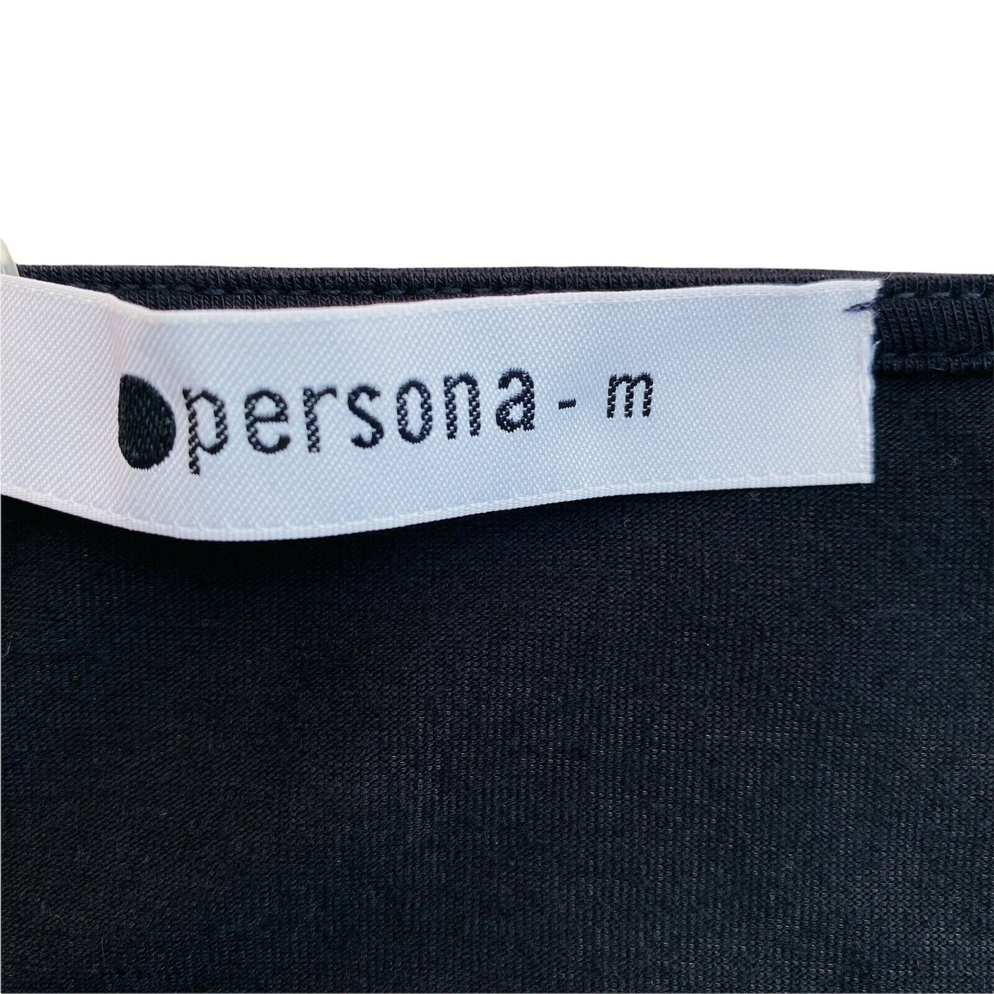 PERSONA T-shirt noir sans manches à col en V Taille M