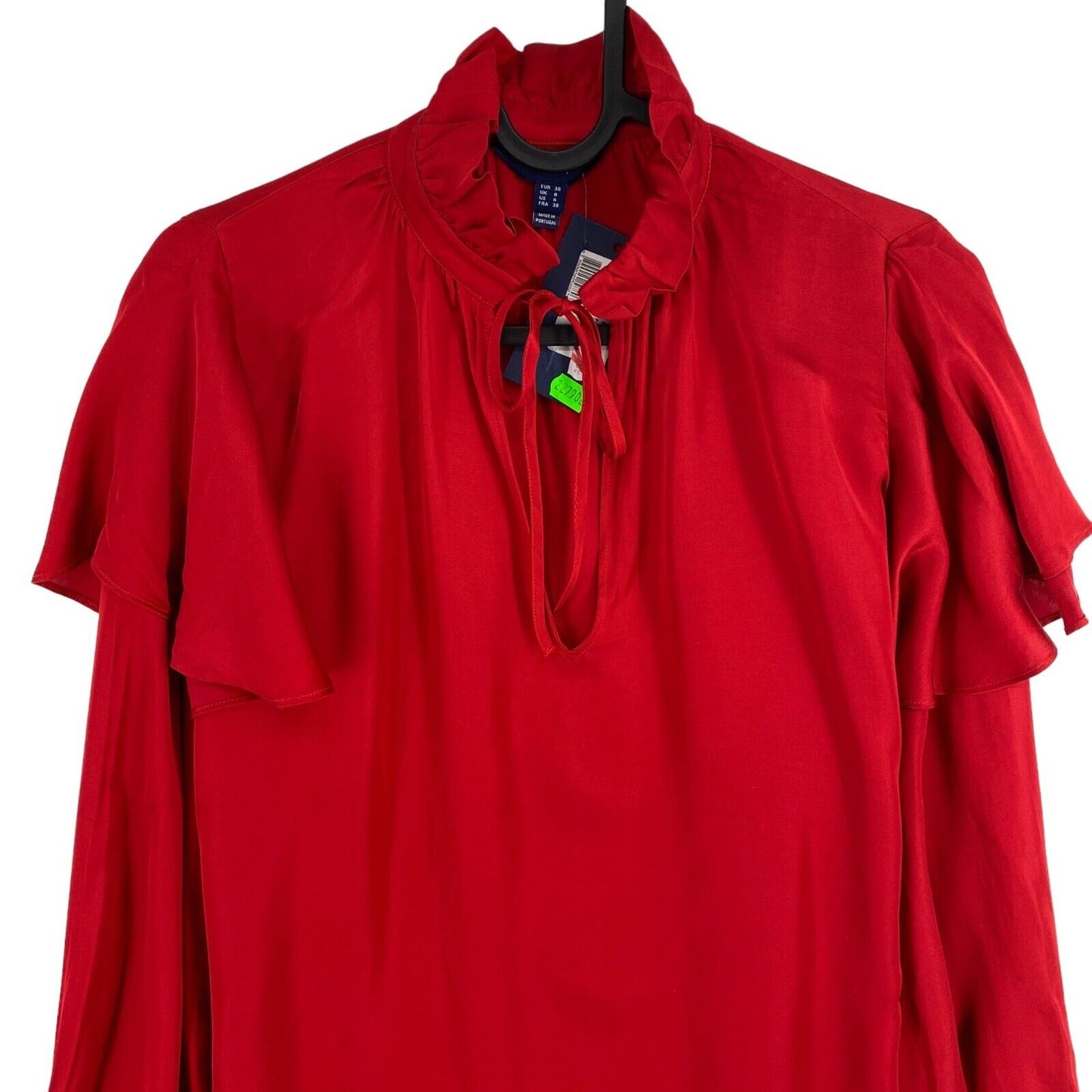 GANT Red Ruffle Blouse Size EU 36 UK 8 US 6