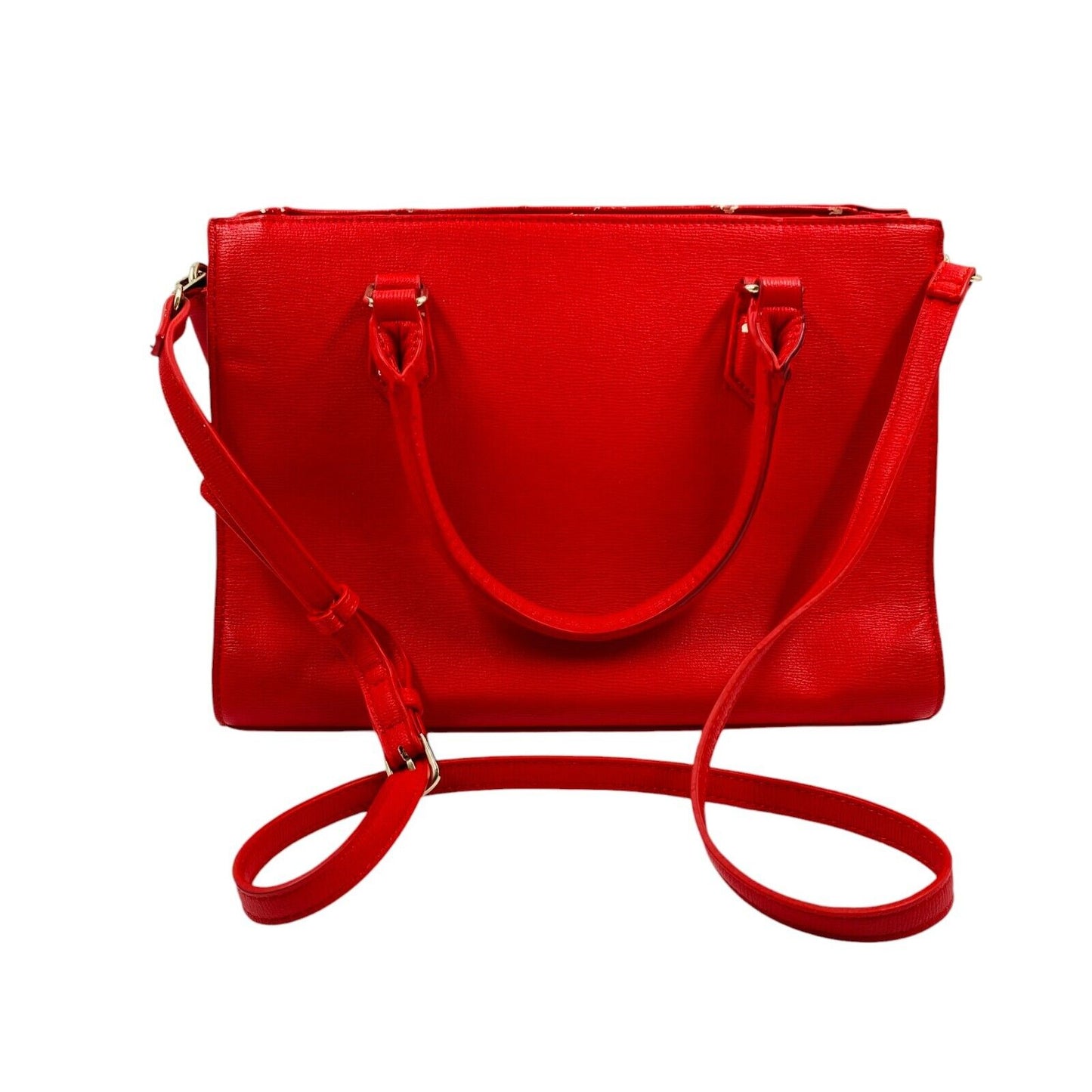 FRANCESCO BIASIA Women Red Eco Leather Handbag Shoulder Crossbody Bag