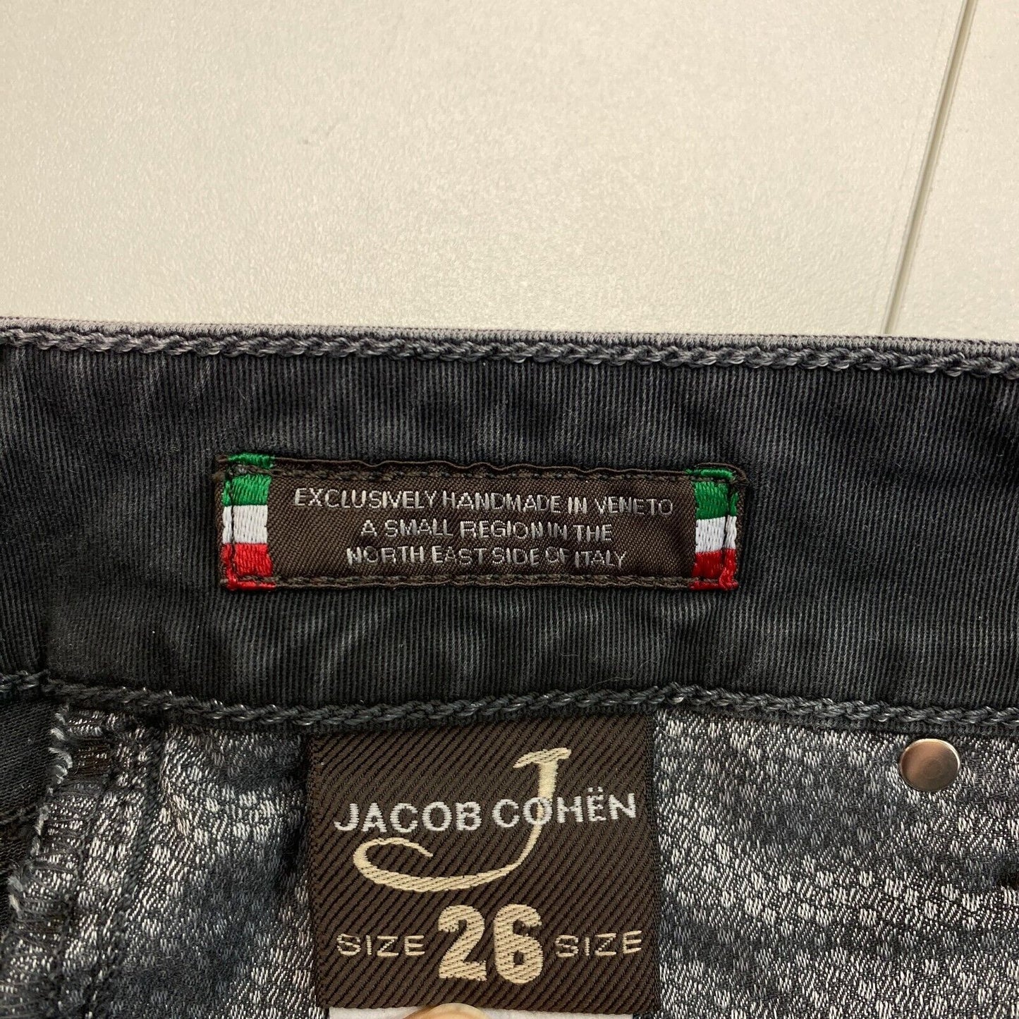 JACOB COHEN Damen PW711 Dunkelblaue Slim Fit Jeans W26 L32 Made in Italy