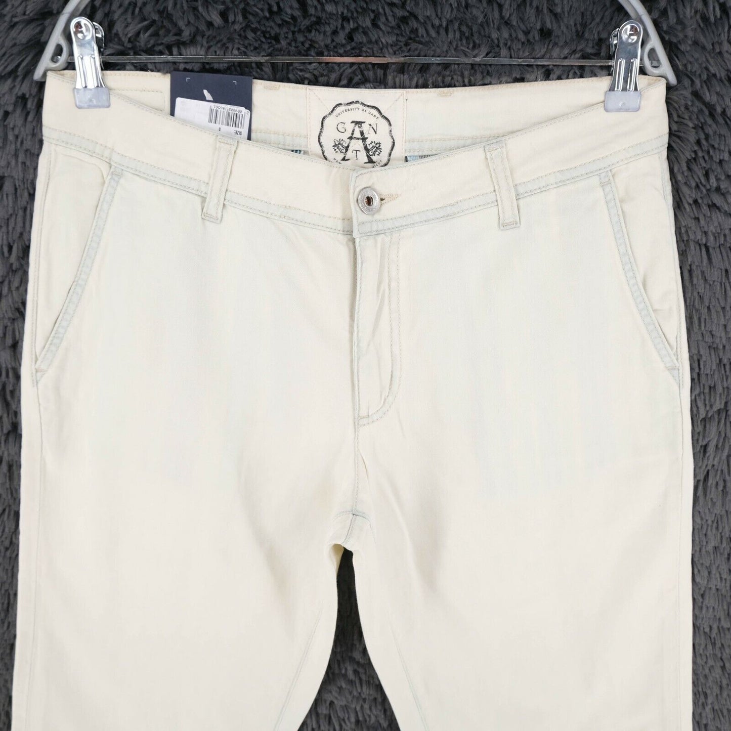 GANT Pantalon chino court blanc Taille 38