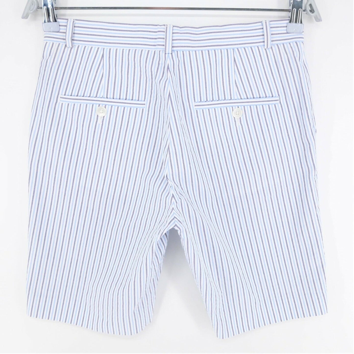 GANT White Blue Striped Seer Sucker Shorts Size EU 34 UK 8 US 4