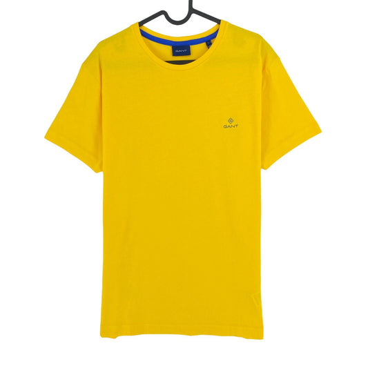 GANT T-shirt à col rond et col contrasté jaune Taille L