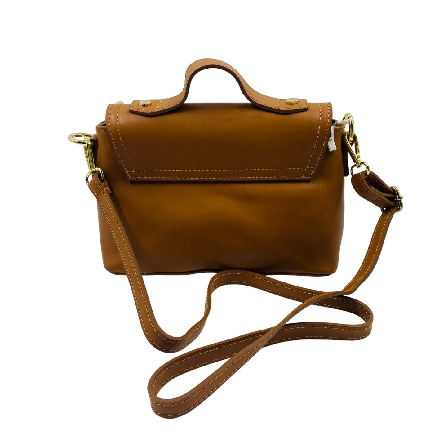 Rinascimento Brown 100% Leather Top Handle Shoulder Bag