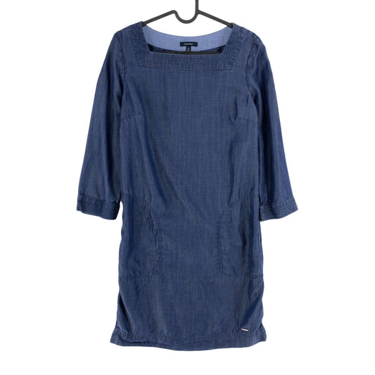 NAUTICA Navy Blue Square Neck Long Sleeves Dress Size XS S