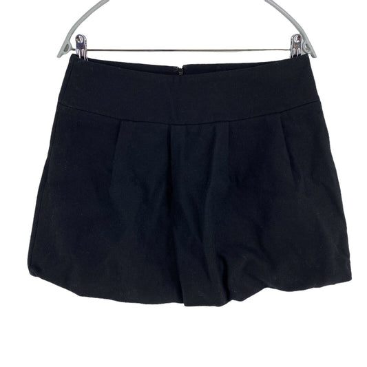 S'NOB BY SANS NOBLESSE Black Wool Blend Short  A-Line Skirt Size S