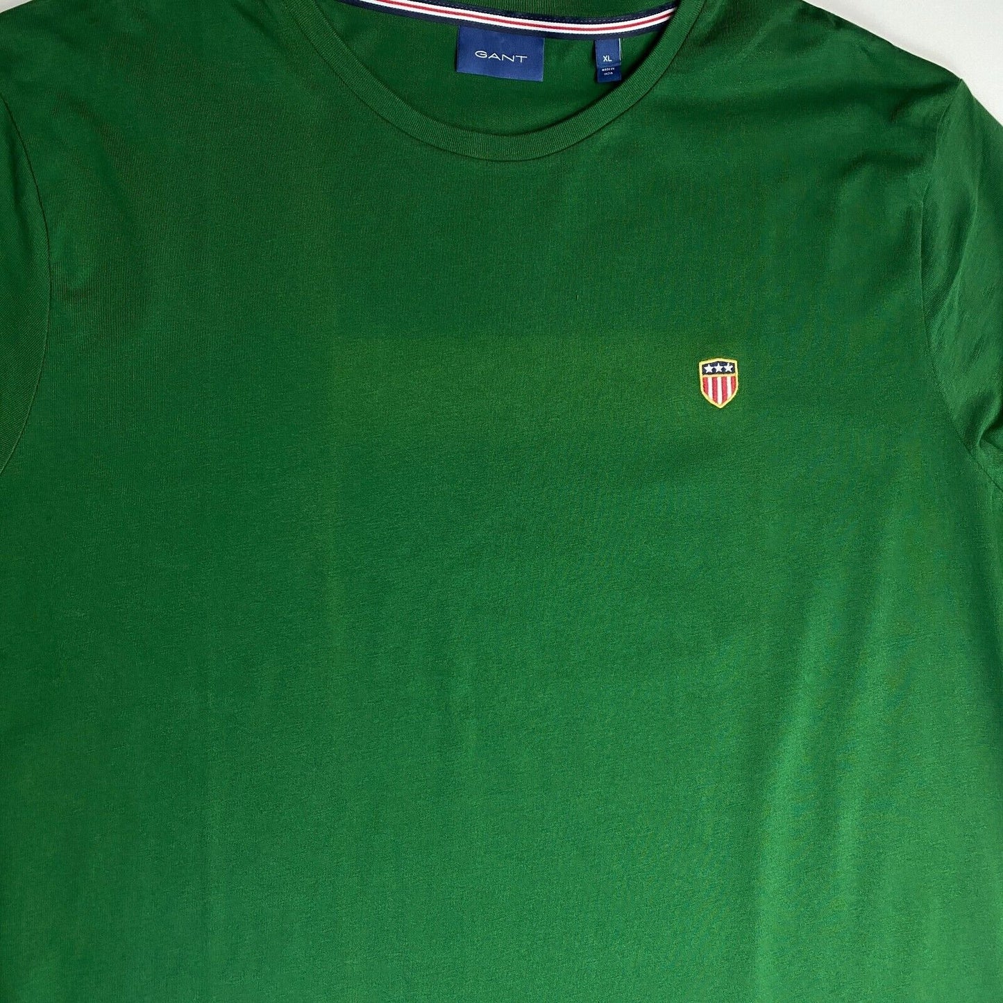 GANT Men Green Original Crew Neck Long Sleeves T-Shirt Size XL