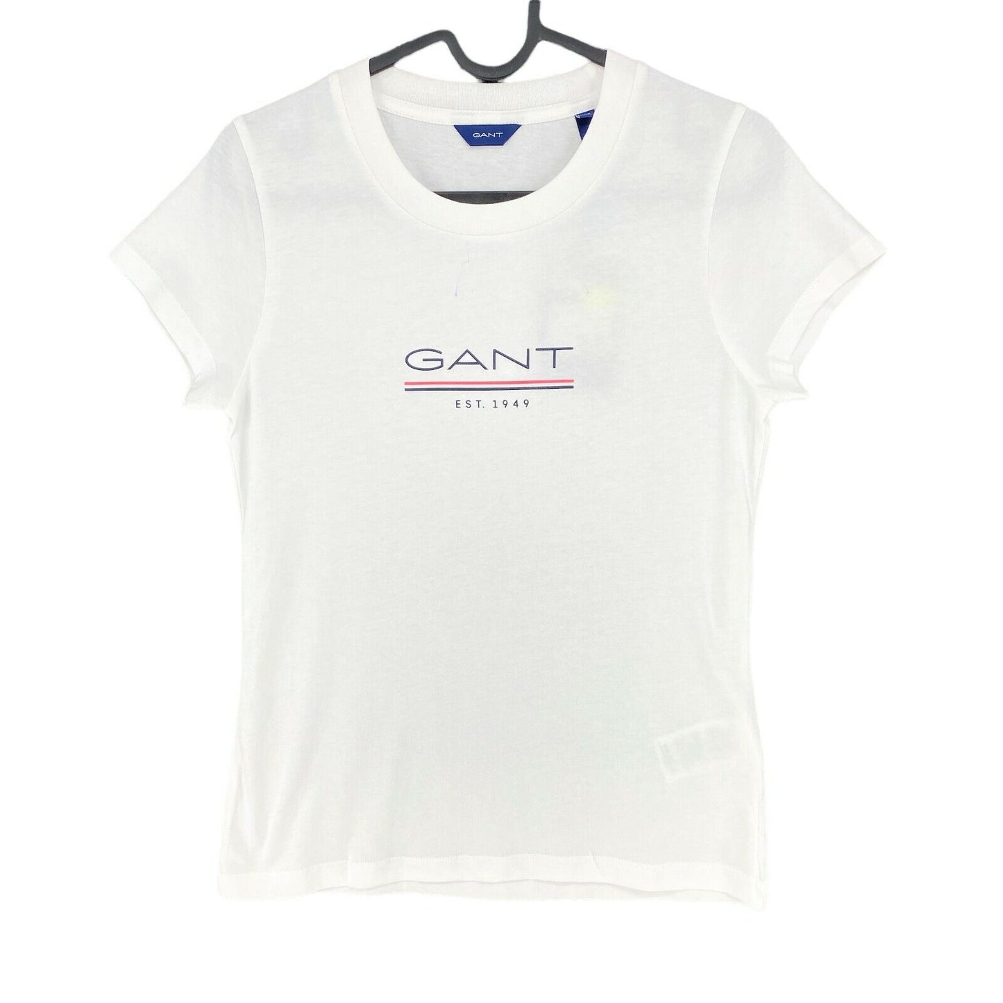 GANT White The Fall Logo Crew Neck T Shirt Size XS