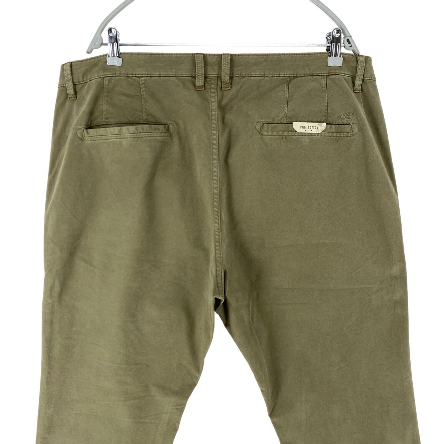 Camel Active MADISON Khaki Green Modern Slim Fit Chino Trousers W40 L32