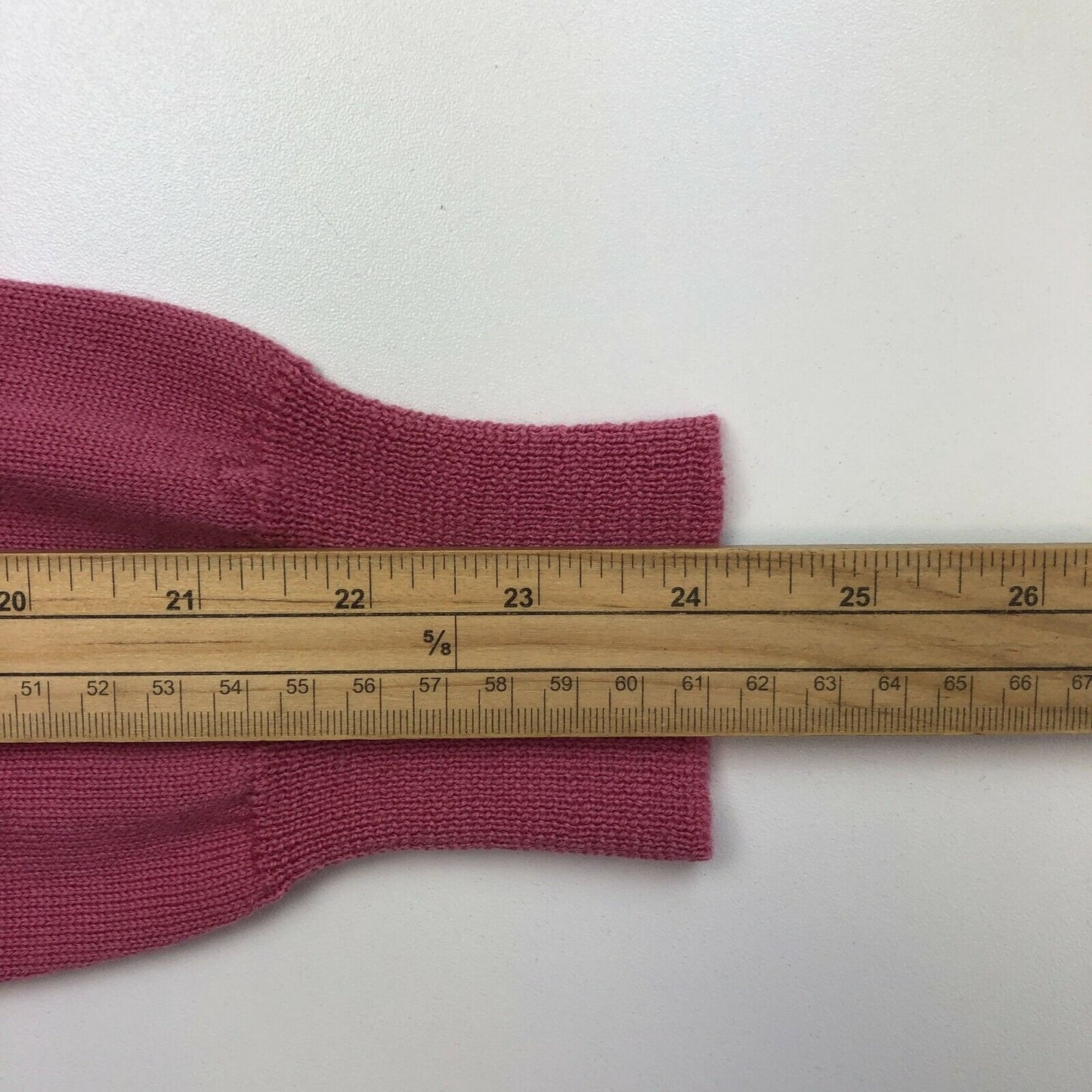 LA MARTINA Pullover mit V-Ausschnitt, 100 % Merinowolle, Rosa, Größe 3/L