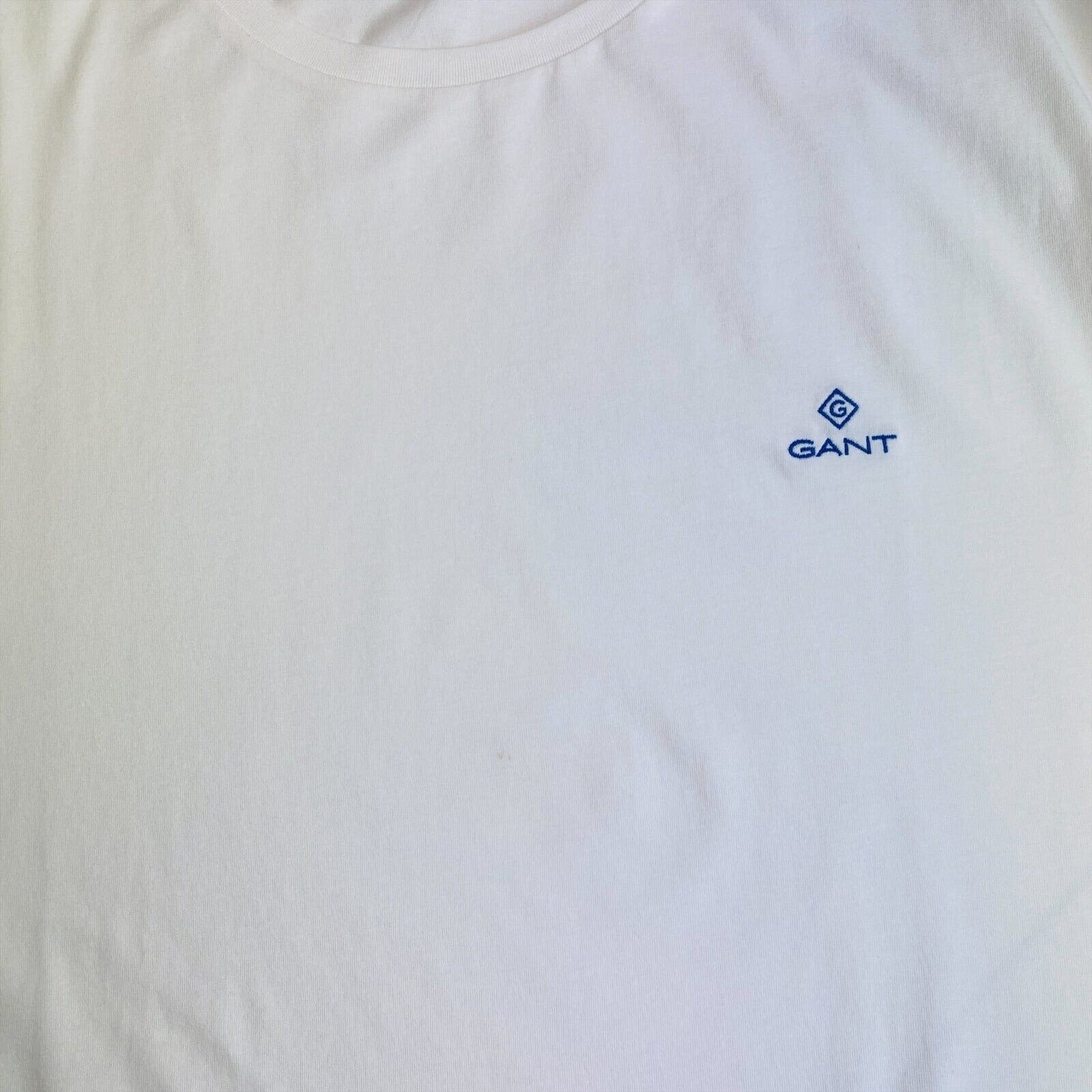 GANT White Contrast Logo Crew Neck T Shirt Size 2XL