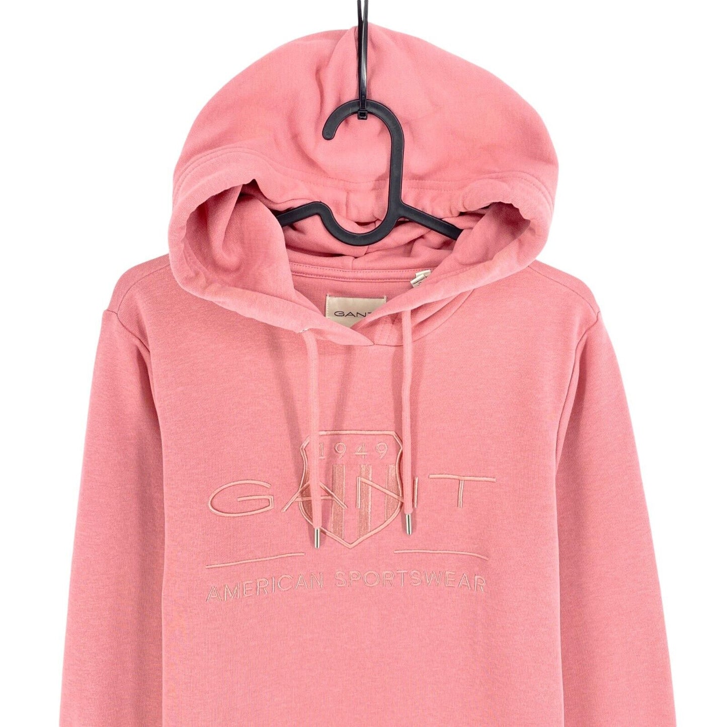 GANT Women Pink Tonal Archive Shield Hoodie Dress Size S