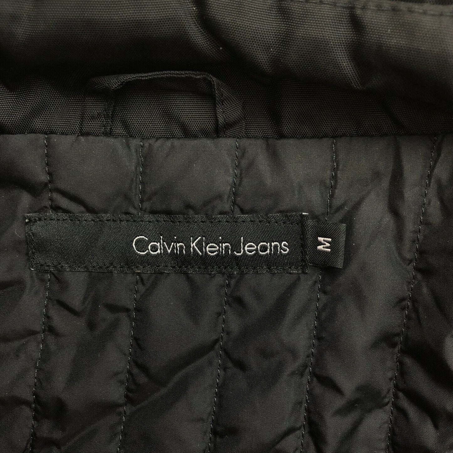 CALVIN KLEIN Jeans Black Padded Coat Jacket Size M