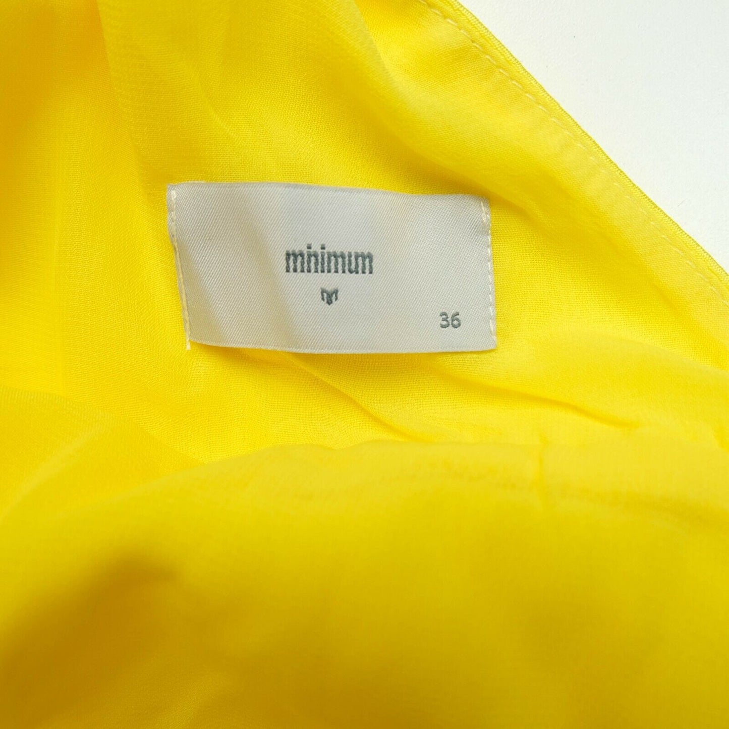 MINIMUM Yellow Crew Neck Dress Size 34 36