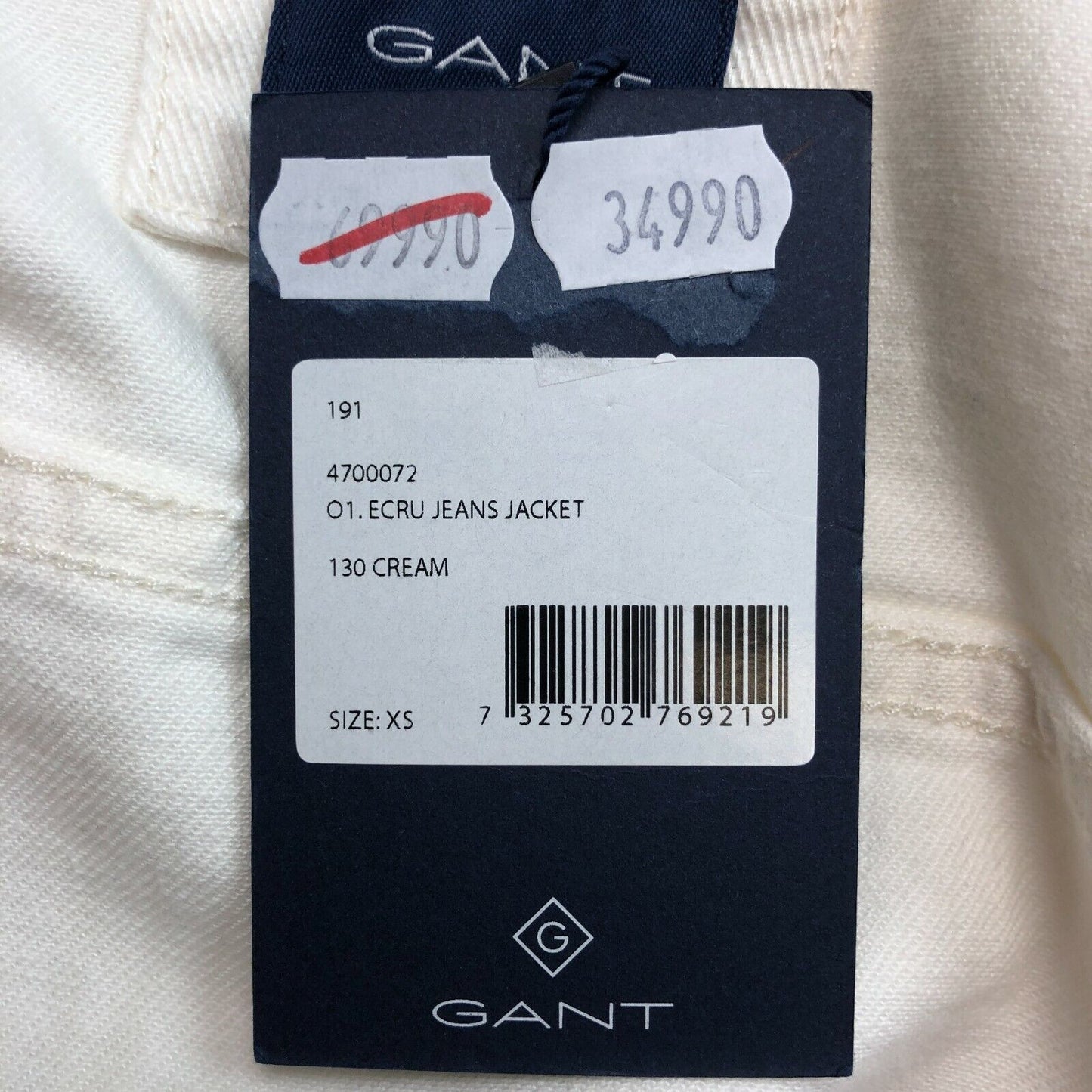 GANT White ECRU Jeans Denim Jacket  Size XS