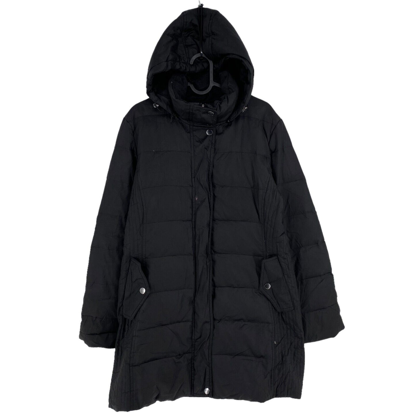 NAUTICA Black Hooded Parka Jacket Coat Size S