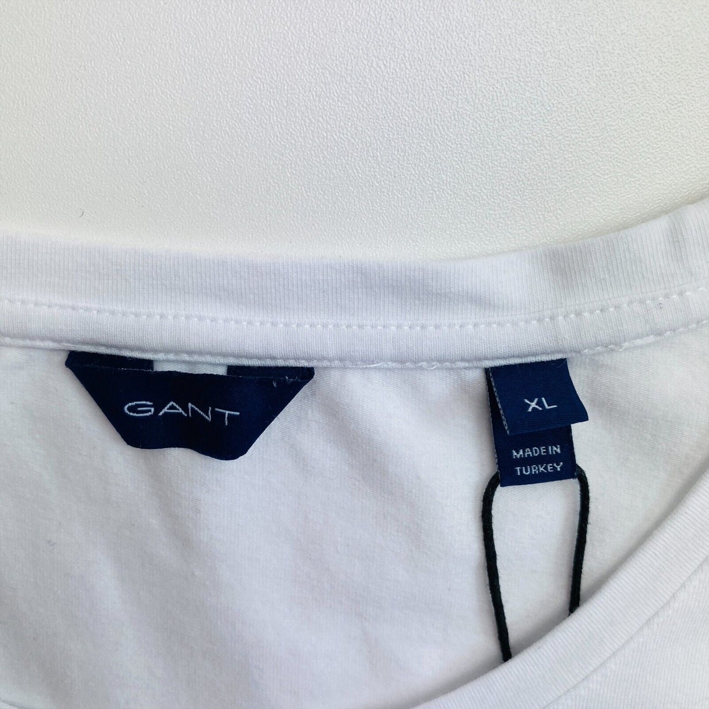 GANT White Ctn/Ela Crew Neck T Shirt Size XL