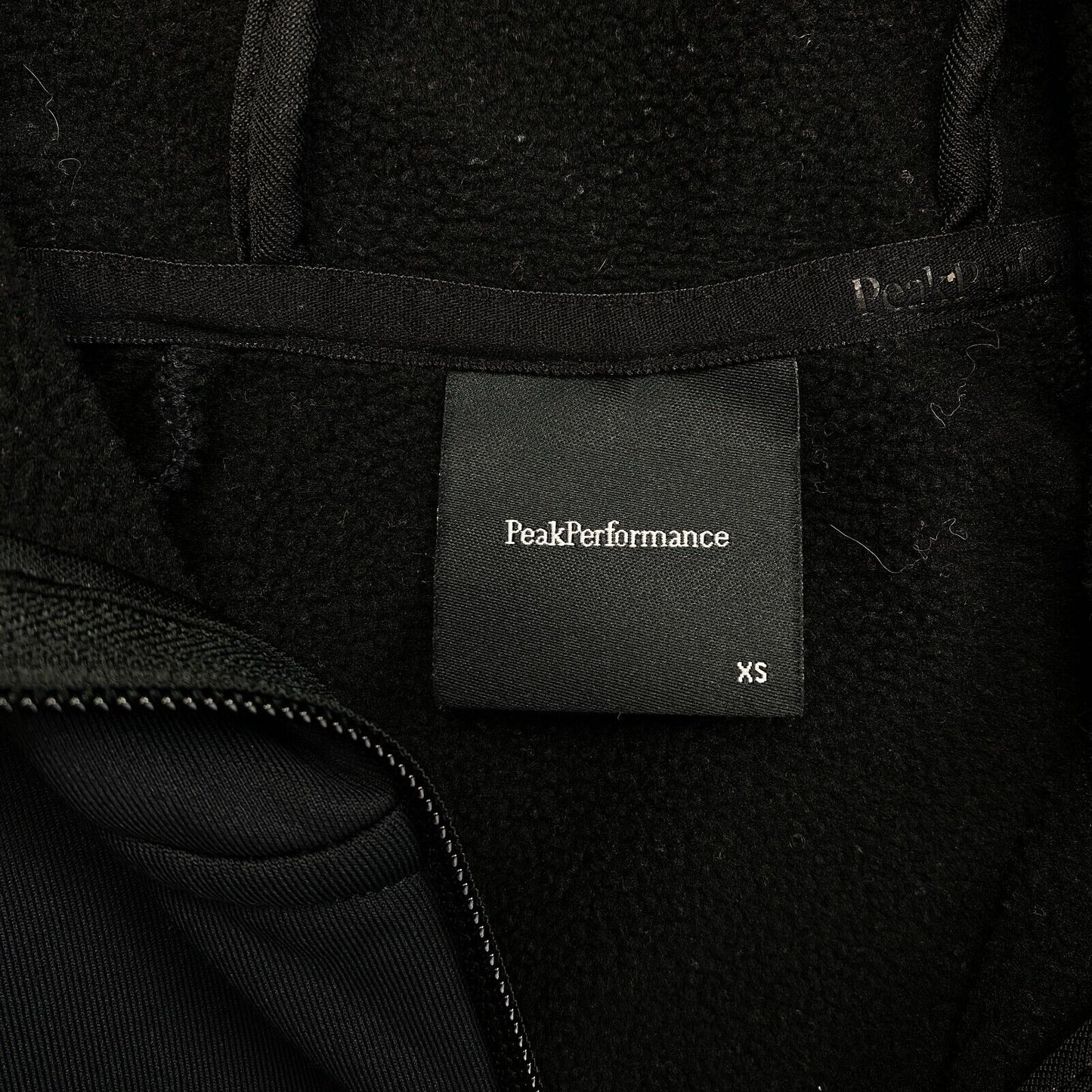 Peak Performance Black W Rider Veste à capuche avec fermeture éclair complète Taille XS