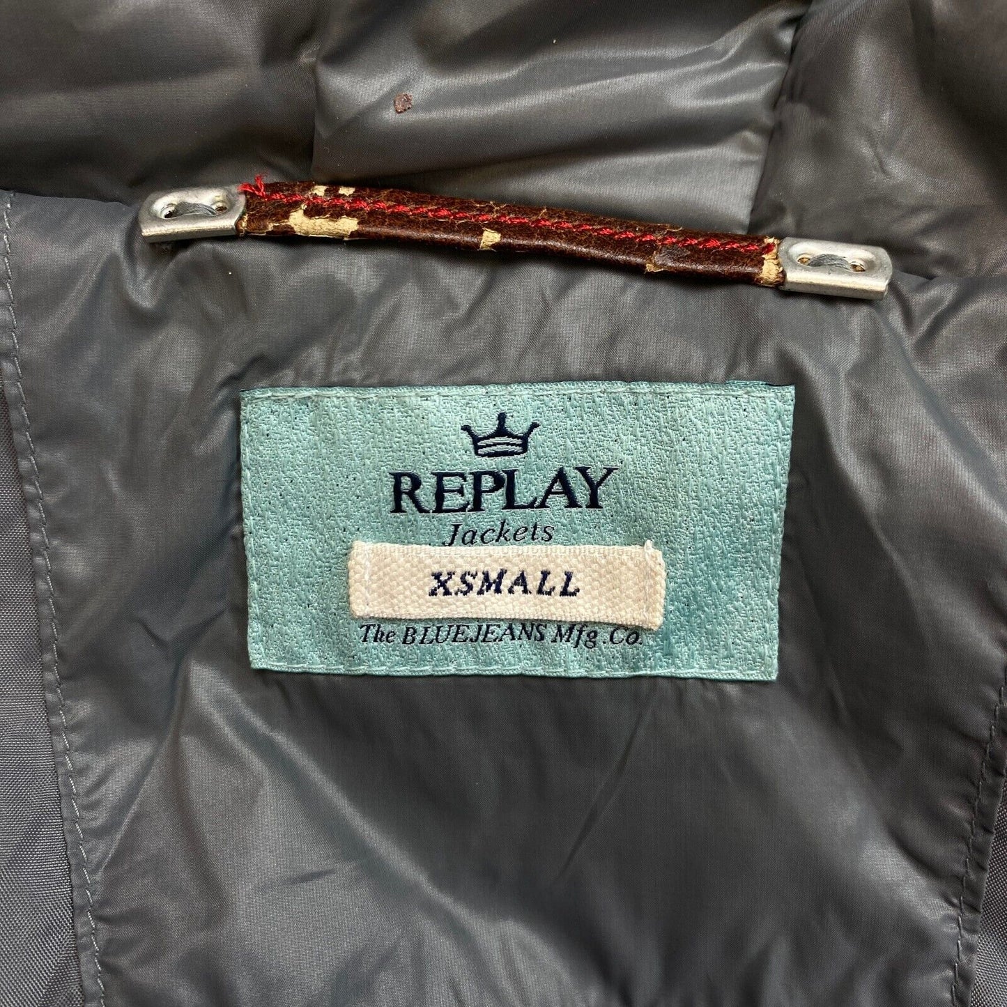 REPLAY Grey Down Puffer Coat Jacket Size XS