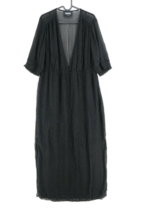 CARMAKOMA Black V Neck Long Maxi Dress Size XS