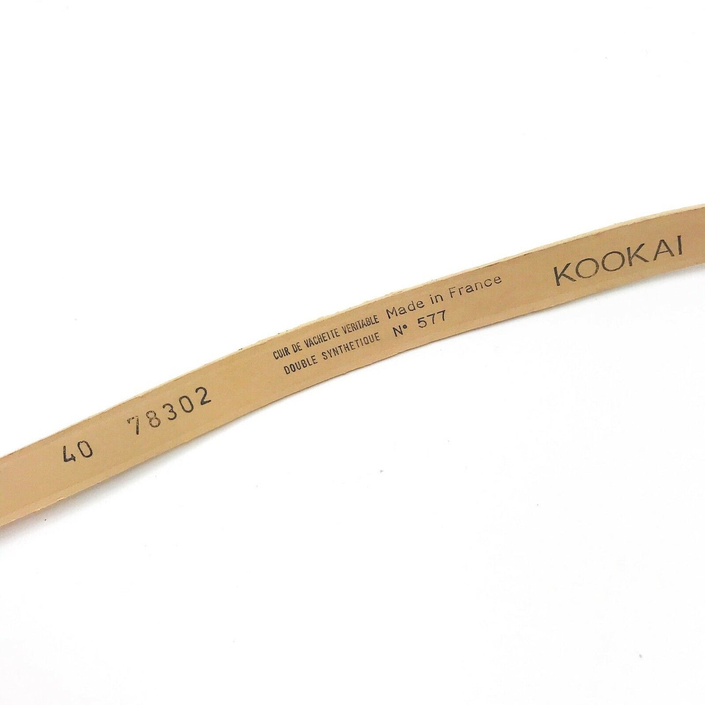 KOOKAI Brown Leather Snake Ornament Designer Belt Size IT 40 75 cm 30 in.