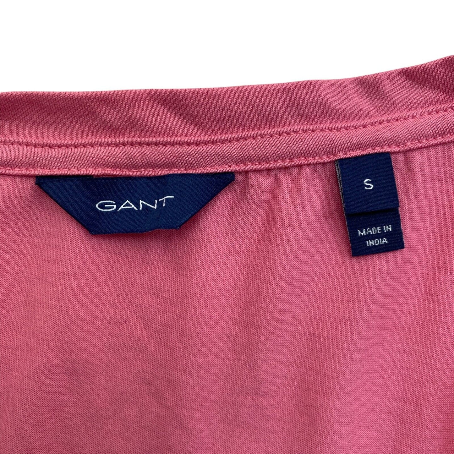 GANT Pink V Neck T Shirt Top Size S