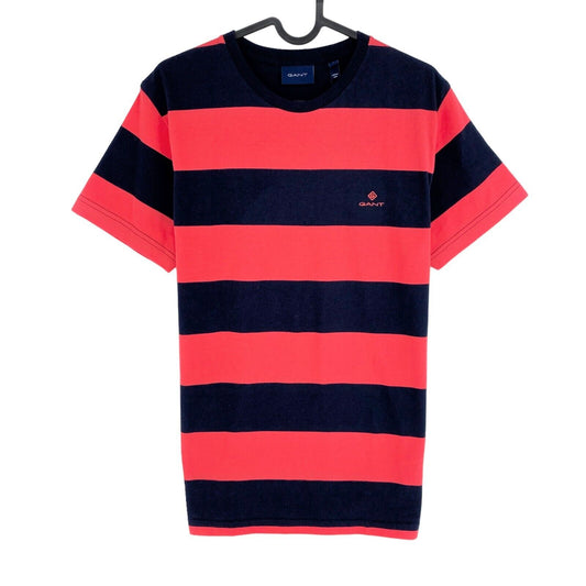 GANT Dark Pink Bar Stripe Crew Neck T-Shirt Size S