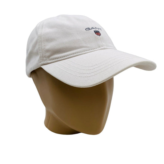 GANT White Women Logo Cotton Twill Baseball Cap Hat One Size