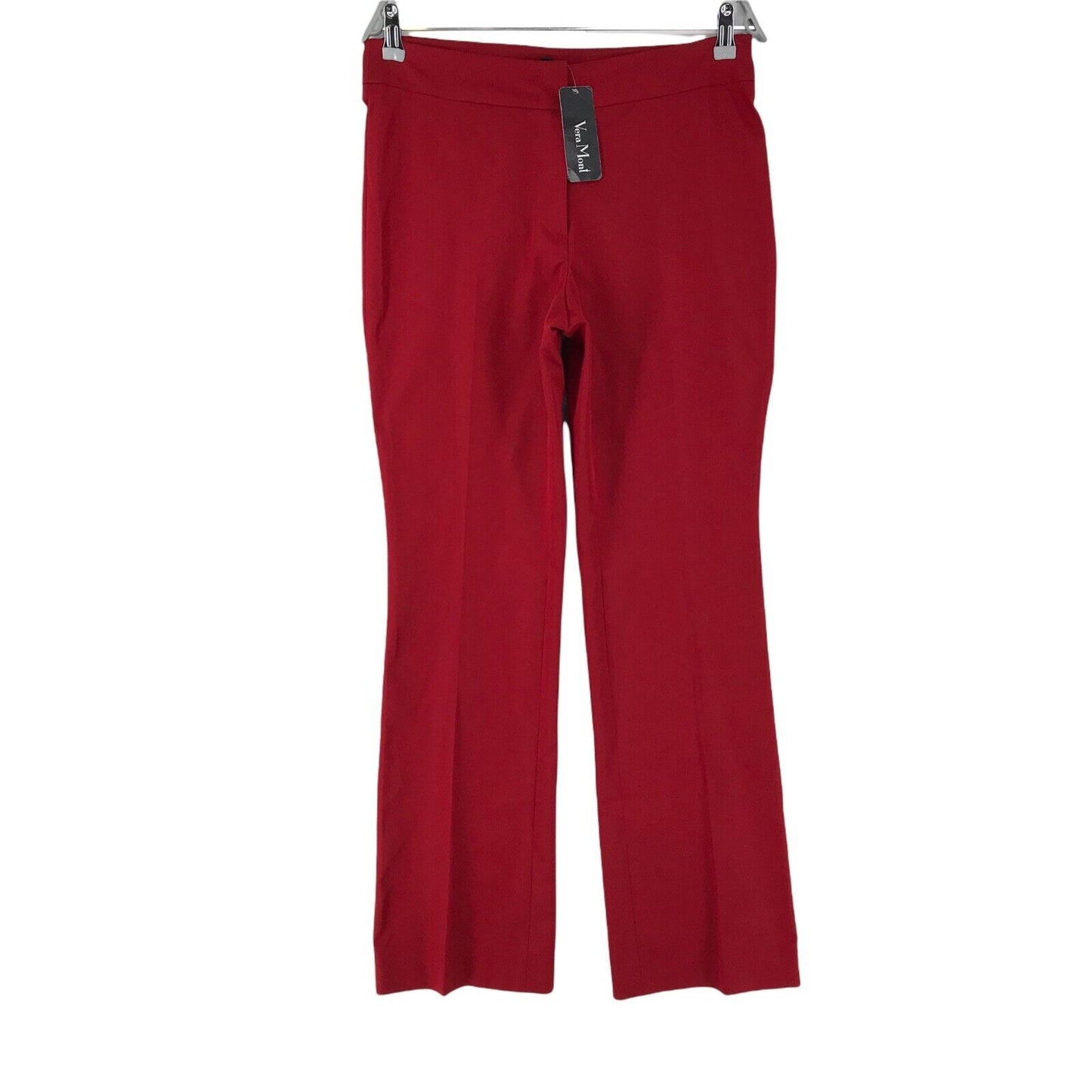 Vera Mont Women Red Regular Bootcut Fit Trousers Size EU 38 UK 10 US 8 W32