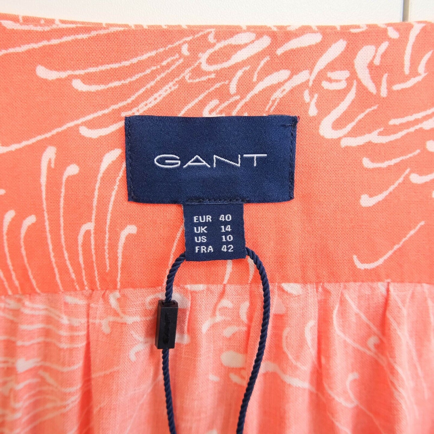 GANT Orange bedrucktes Strandkleid Größe EU 40 UK 14 US 10