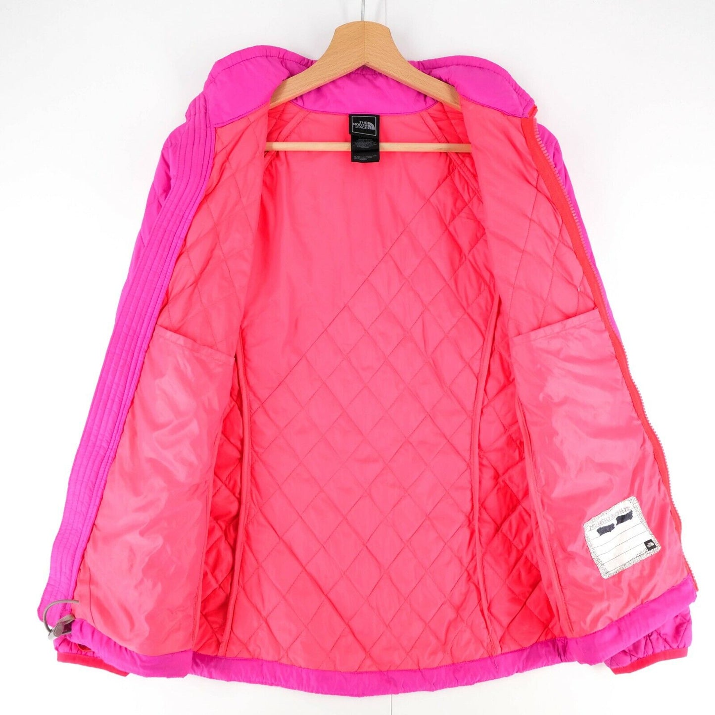 The North Face Girl's Pink Quilted Padded Jacket Size L 14-16 Years