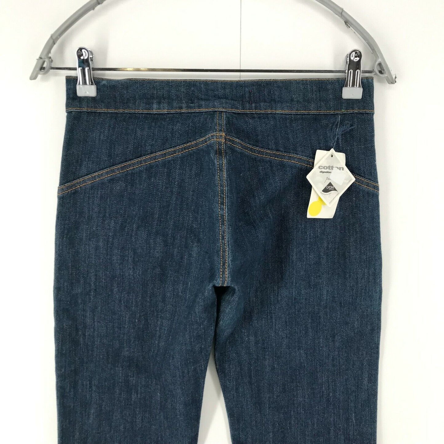 VIRGIN WARE Damen Blaue Jeans mit geradem Schnitt, Größe W26, Made in Italy