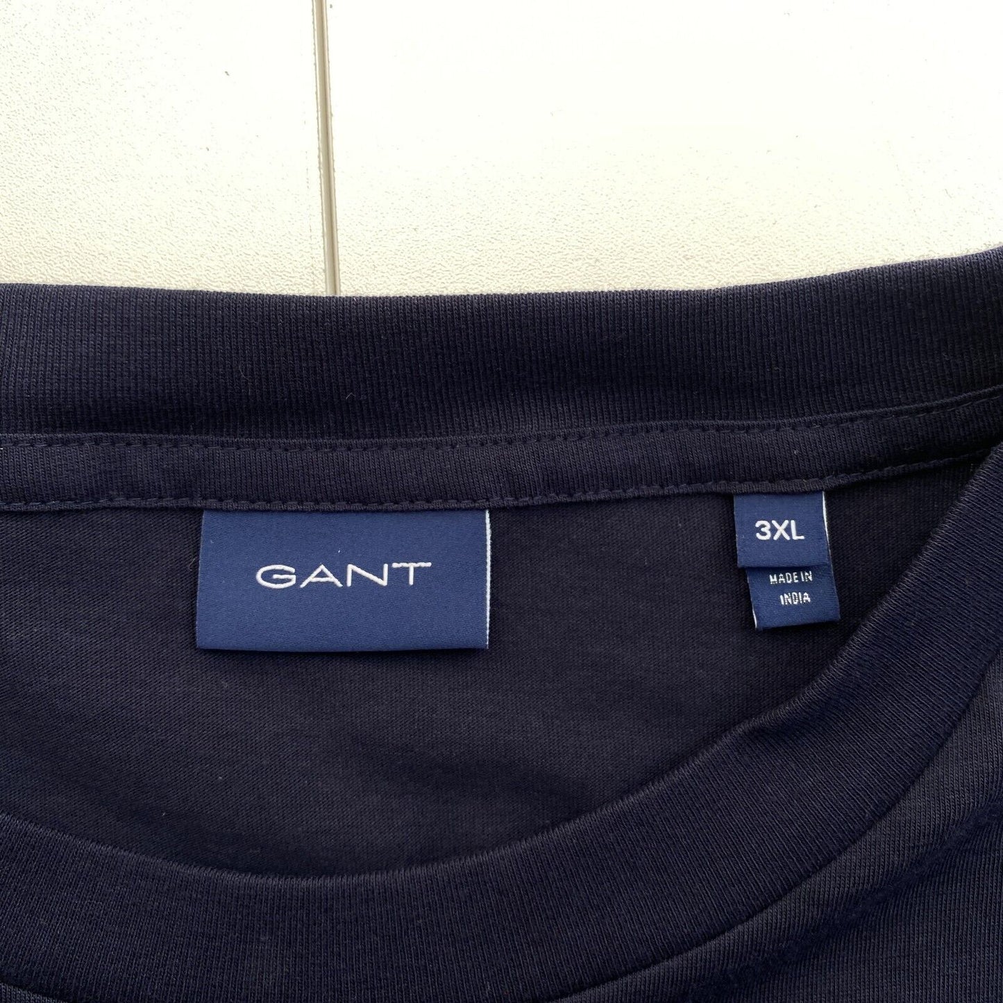 GANT Men Navy Blue Tonal Shield Crew Neck Short Sleeves T Shirt Size 3XL XXXL