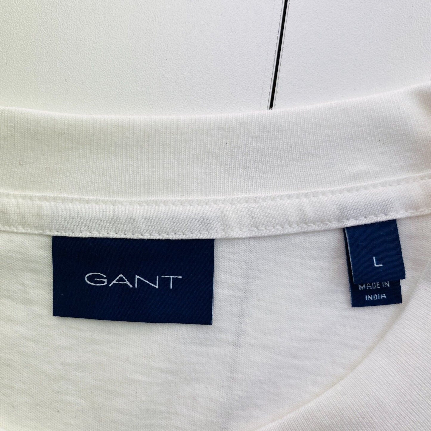 GANT White Tonal Archive Shield Crew Neck T Shirt Size L