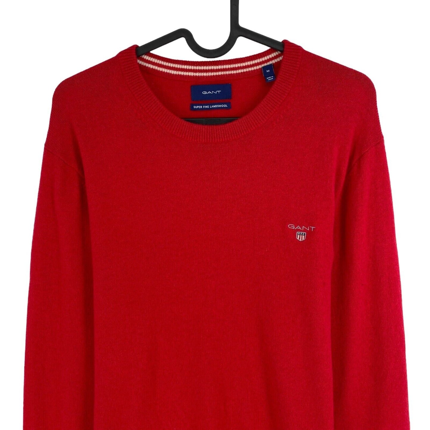 GANT Red 100% Wool Crew Neck Sweater Jumper Size M