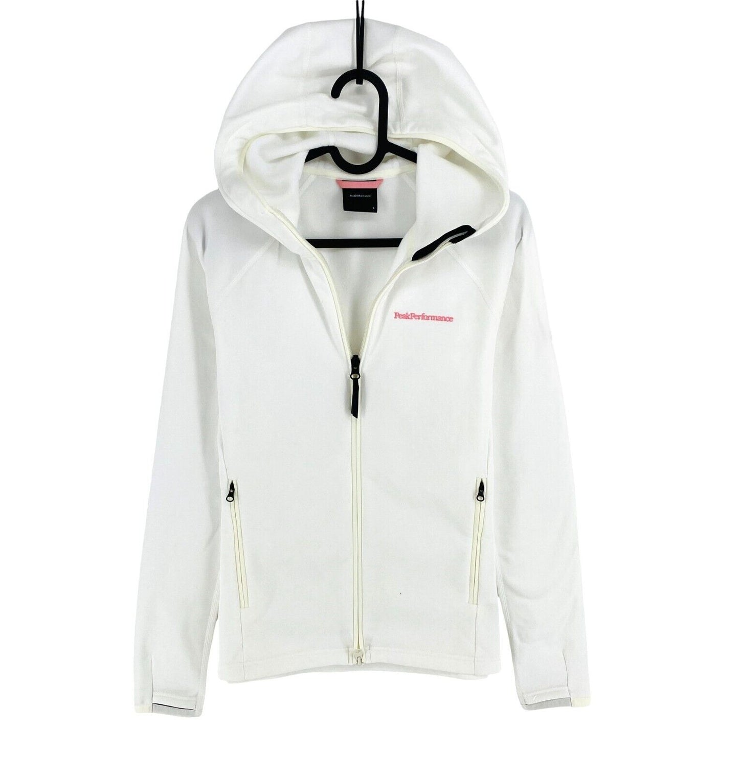 Peak Performance Women White Chill Light Zip Hood Jacket Size S