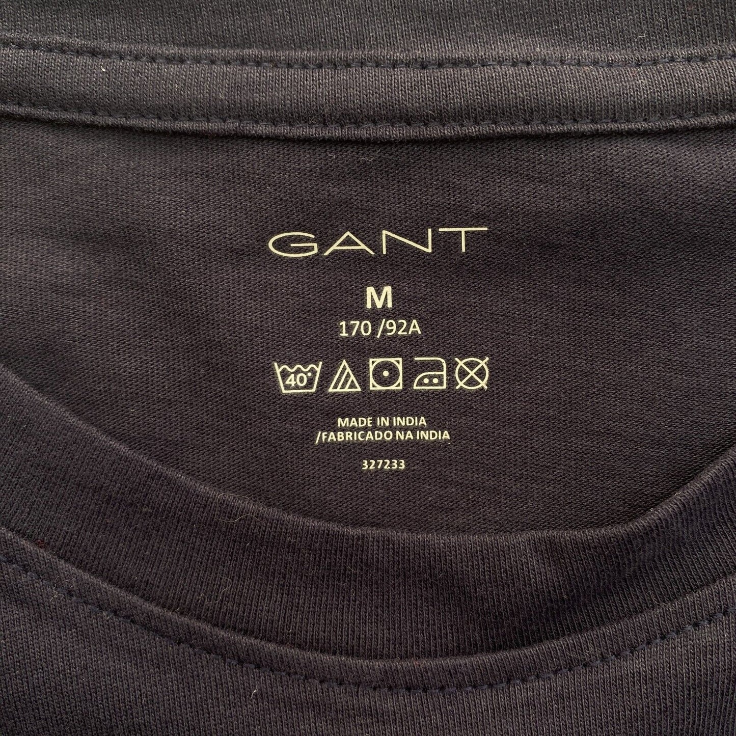 GANT Men Navy Blue Shield Crew Neck Short Sleeves Pajama Pyjama T Shirt Size M