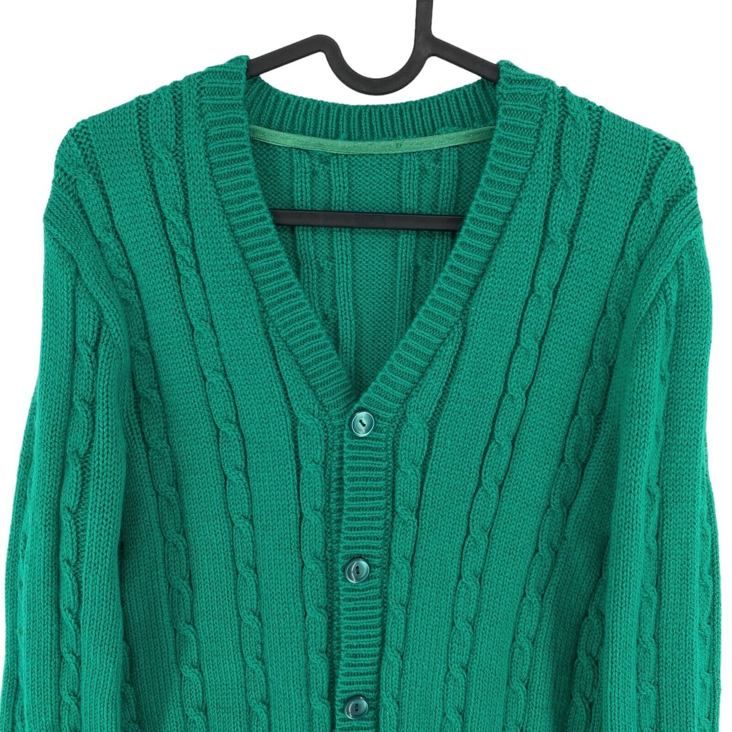 Cosby Vintage Retro 90s Green Cardigan Sweater Size S