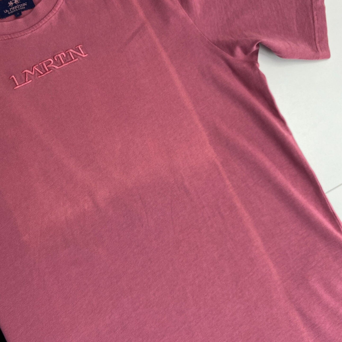 LA MARTINA Dark Pink Cotton Jersey Short Sleeves Crew Neck T Shirt Size S