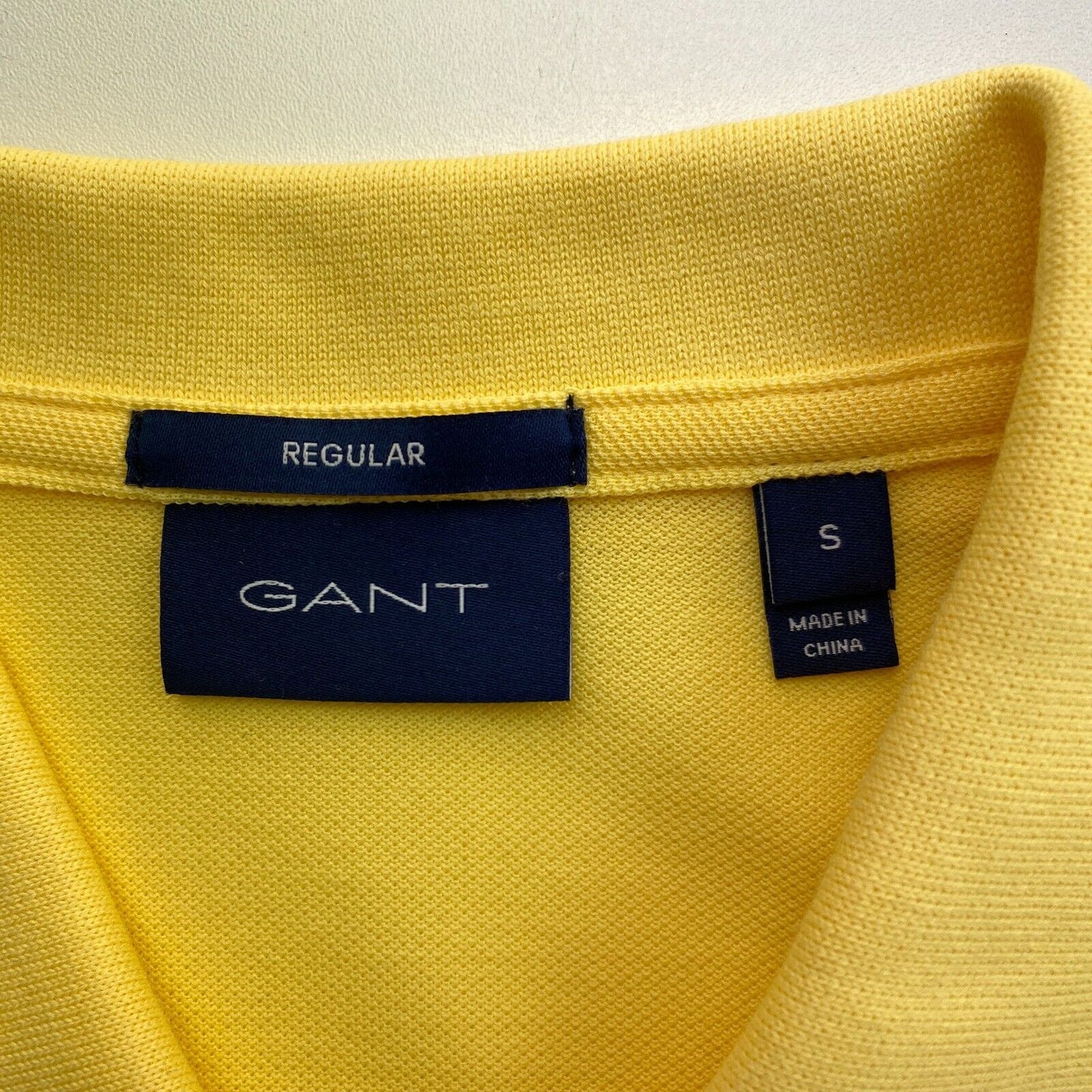 GANT Yellow Original Pique Rugger Polo Shirt Size S