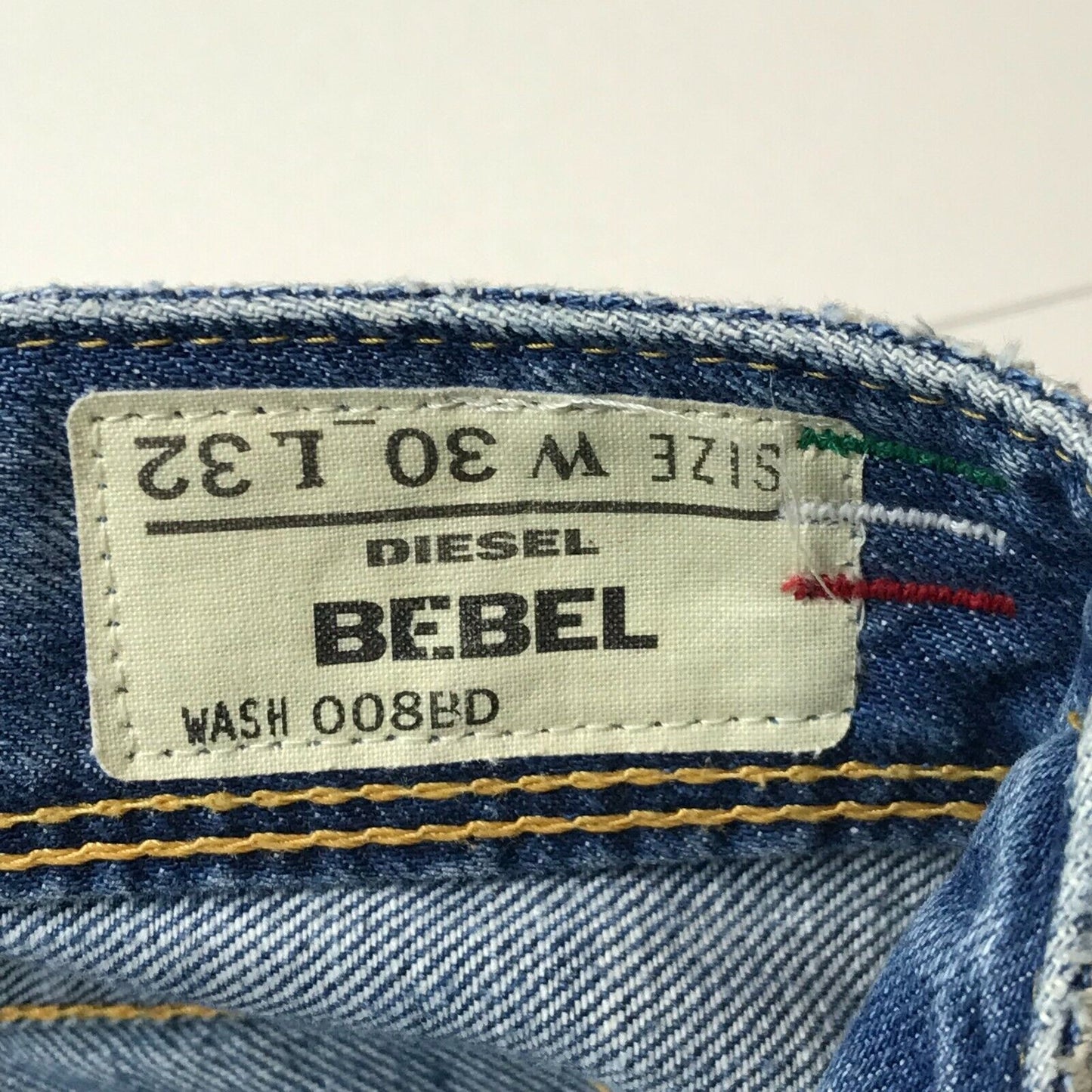 Diesel BEBEL Women Blue Regular Straight Fit Jeans W30 L32 Made In Italy